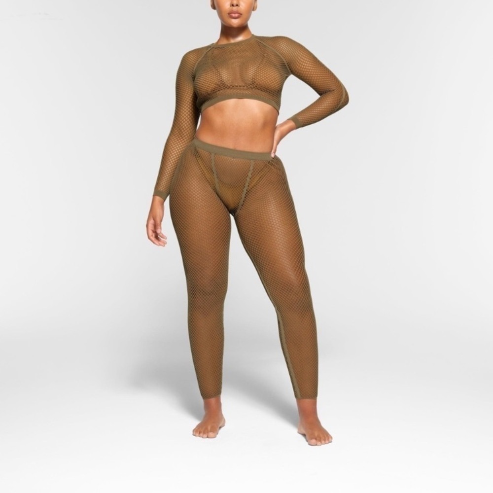 SKIMS ARMY WARP KNIT LEGGINGS - Picture 5 of 8